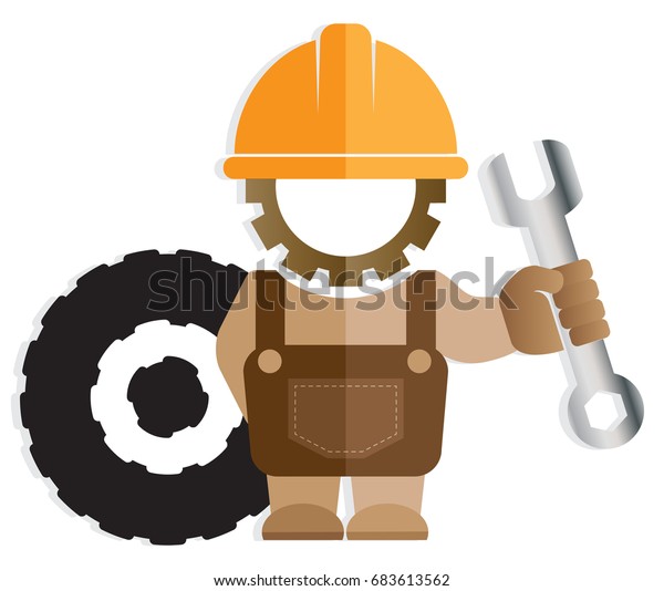 Technician Icon Mechanic Construction Garage Service Royalty