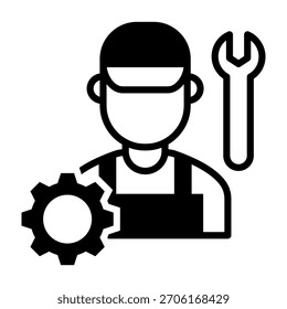Ícone Técnico - Ilustração de Vetor de Estilo Misto