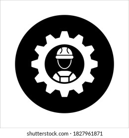 Technician icon. simple design, Repairman icon vector. vector illustration on white background
