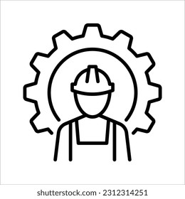 Technician icon with simple design, Repairman icon vector illustration on white background