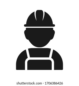 Icono técnico con diseño simple de silueta aislado en fondo blanco, icono de Repairman