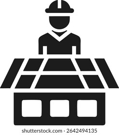 Técnico instalando painéis solares em um telhado promovendo energia verde e sustentabilidade