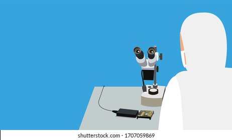 Technician recovery data External backup disk hard drive laptop. hard drive backup disk external flat vector illustration