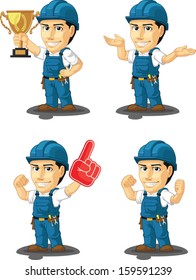 Technician or Repairman Customizable Mascot 14 