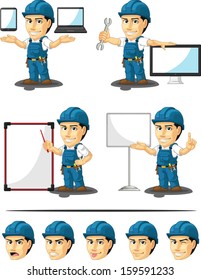 Technician or Repairman Customizable Mascot 16 