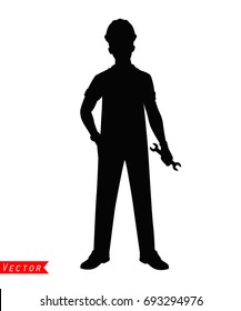Technician silhouette vector