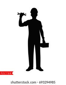 Technician silhouette vector