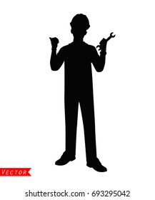 Technician silhouette vector