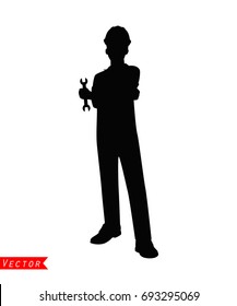 Technician silhouette vector
