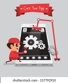 Technician smartphone service to your application | Care Your App
