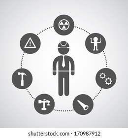 technician symbol  in circle diagram 