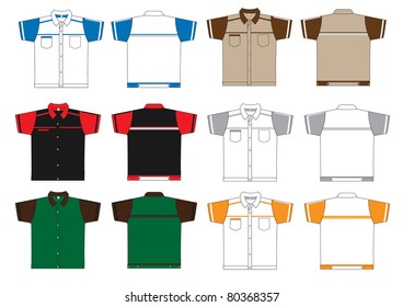 Technician Uniform Shirt Design Vector Template