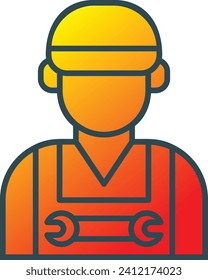 Techniker, Vektorsymbol. Kann für Druck-, Mobil- und Web-Anwendungen verwendet werden.