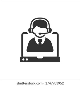 Technician vector icon on white background