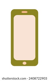 Technics electronic of colorful set. This illustration transforms a smartphone into a visual marvel against a clean white backdrop. Vector illustration.