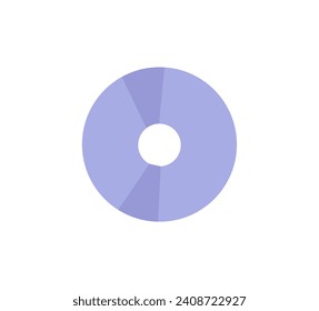 Technics electronic of colorful set. This illustration transforms a CD into a visual spectacle against a clean white backdrop. Vector illustration.