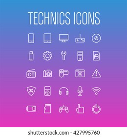 Technics outline icons