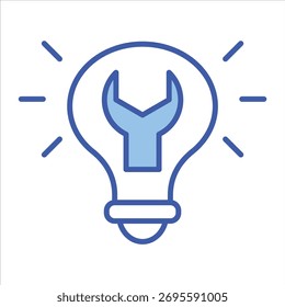 Ilustración vectorial de ícono azul de la técnica