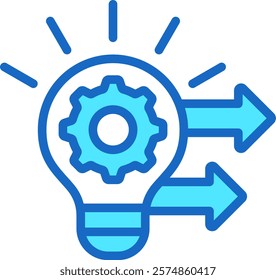 Technique Icon Blue Color Vector Illustration