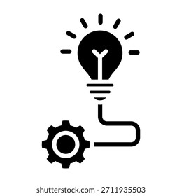 Ilustración vectorial de diseño de glifo de icono de técnica