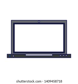 technlogy laptop device cartoon vector illustration graphic design