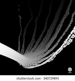 Techno abstract background with dots. Futuristic Design. Vector Illustration.