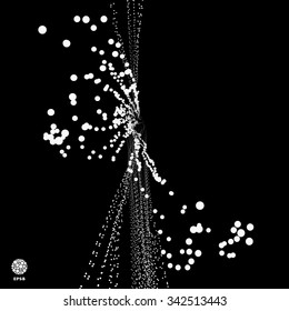Techno abstract background with dots. Futuristic Design. Vector Illustration.