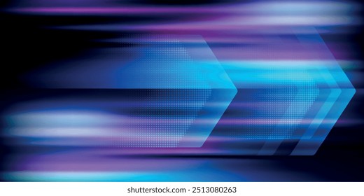 Fundo abstrato Techno papel de parede Hi-tech abstrato luz diagonal fundo seta com gradações de azul brilhante