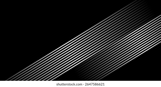 techno abstract background overlap layer on dark space with glowing white lines shape decoration.