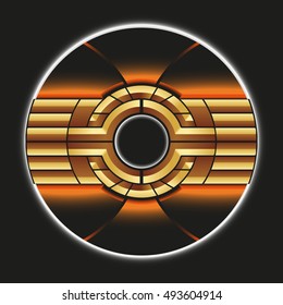 Techno abstract design element