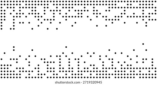 Fondo abstracto tecno del fragmento del píxel con los puntos cuadrados del efecto de la puntilla que desaparecen en la nube del ruido que crea el movimiento de la desintegración en diseño digital del Vector del arte