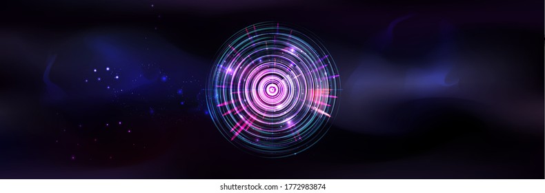  Techno abstract vinyl player stock vector background