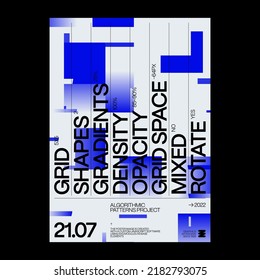 Techno Acid Music + Rave Culture Poster Design Layout With Brutalist Style Graphics And Helvetica Typography Aesthetics, Built With Minimalist Geometric Forms And Abstract Vector Shapes. 