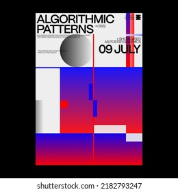 Techno Acid Music + Rave Culture Poster Design Layout With Brutalist Style Graphics And Helvetica Typography Aesthetics, Built With Minimalist Geometric Forms And Abstract Vector Shapes. 