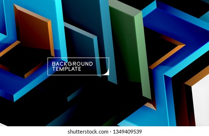 Techno arrow background, template design. Vector