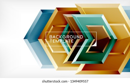 Techno arrow background, template design. Vector