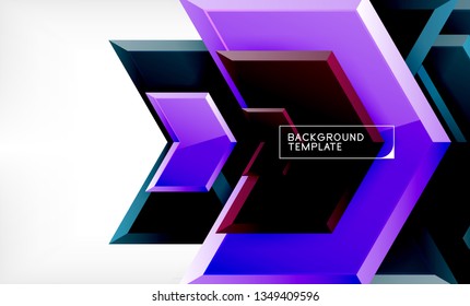 Techno arrow background, template design. Vector