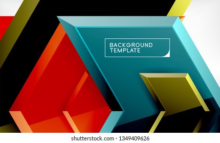 Techno arrow background, template design. Vector