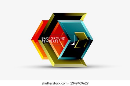 Techno arrow background, template design. Vector