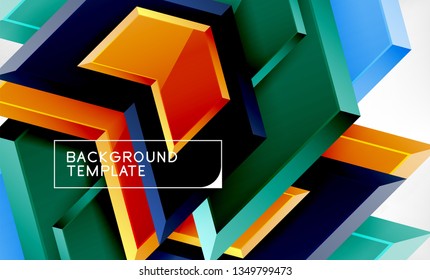 Techno arrow background, template design. Vector