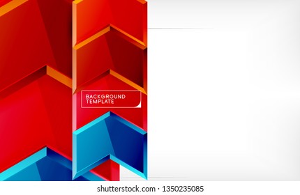 Techno arrow background, template design. Vector