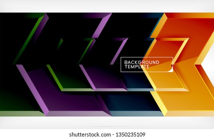 Techno arrow background, template design. Vector