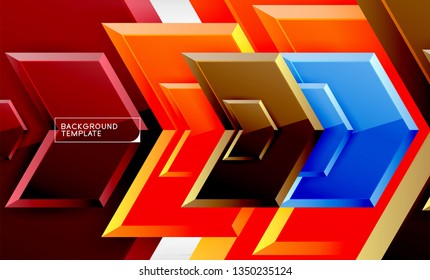 Techno arrow background, template design. Vector