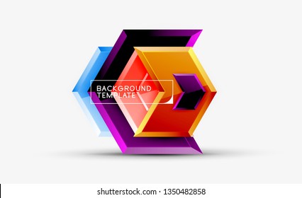 Techno arrow background, template design. Vector