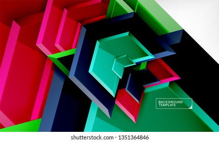 Techno arrow background, template design. Vector
