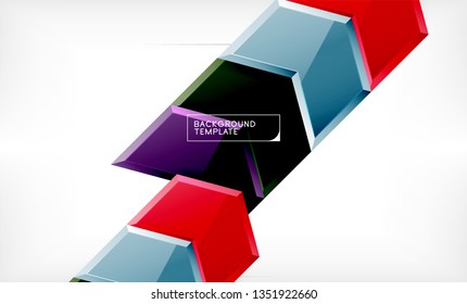 Techno arrow background, template design. Vector
