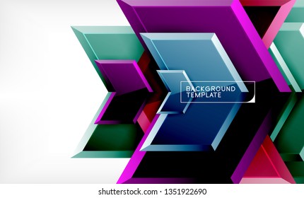 Techno arrow background, template design. Vector