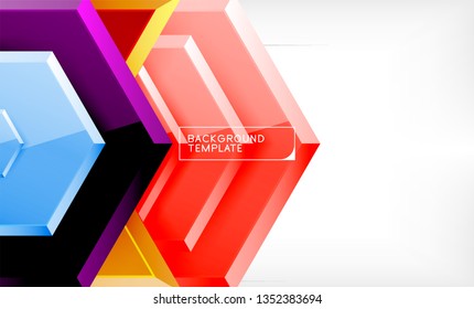 Techno arrow background, template design. Vector