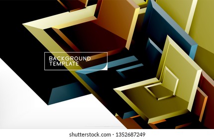 Techno arrow background, template design. Vector