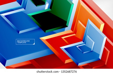 Techno arrow background, template design. Vector